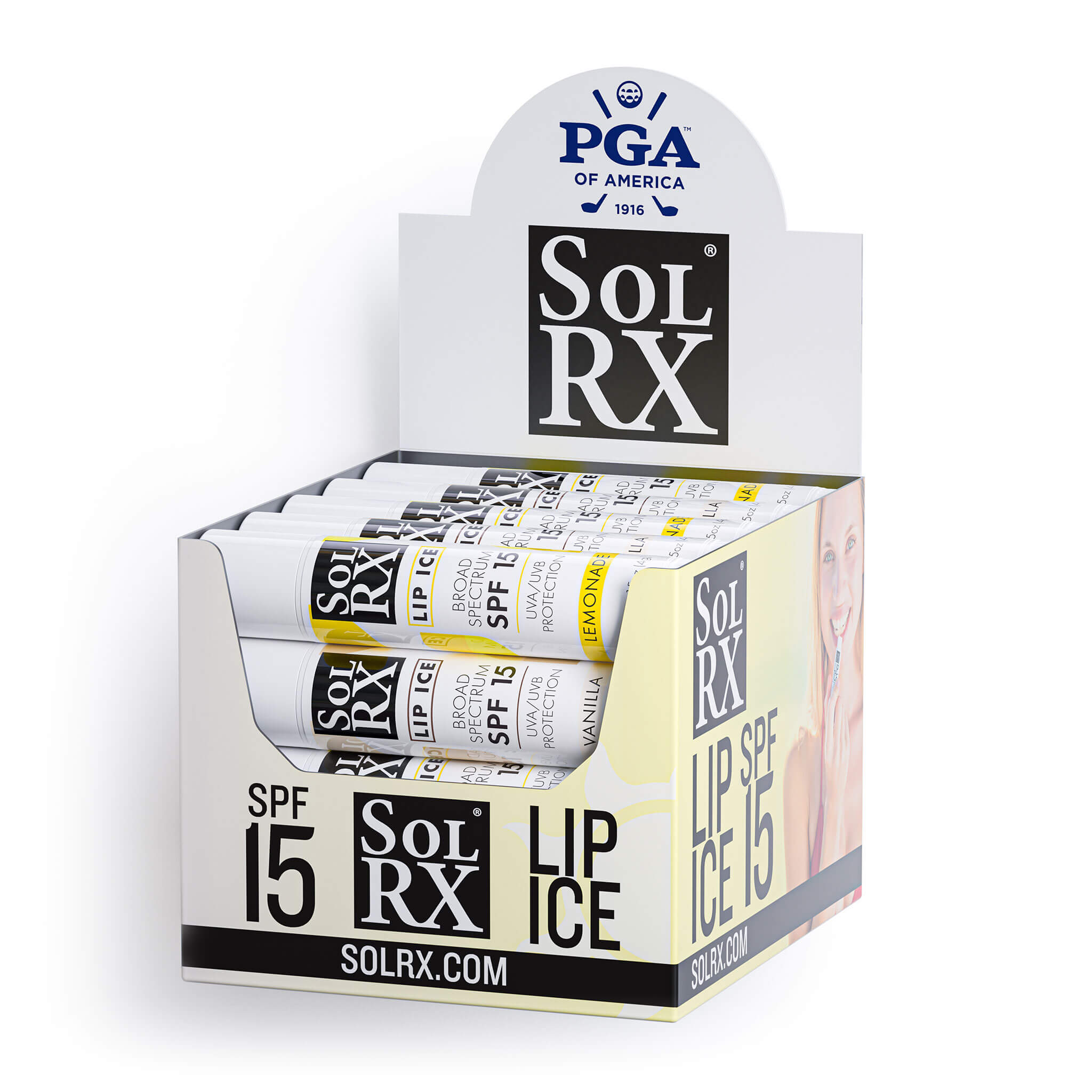 Lip Ice SPF 15 Lip Balm | 20-Pack with Display | SolRX – SolRX