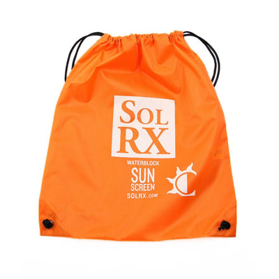 SolRX sunscreen drawstring gear bag