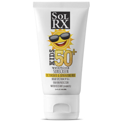 SolRX Kids Sunscreen uva/uvb protection waterblock oxybenzone free spf 50